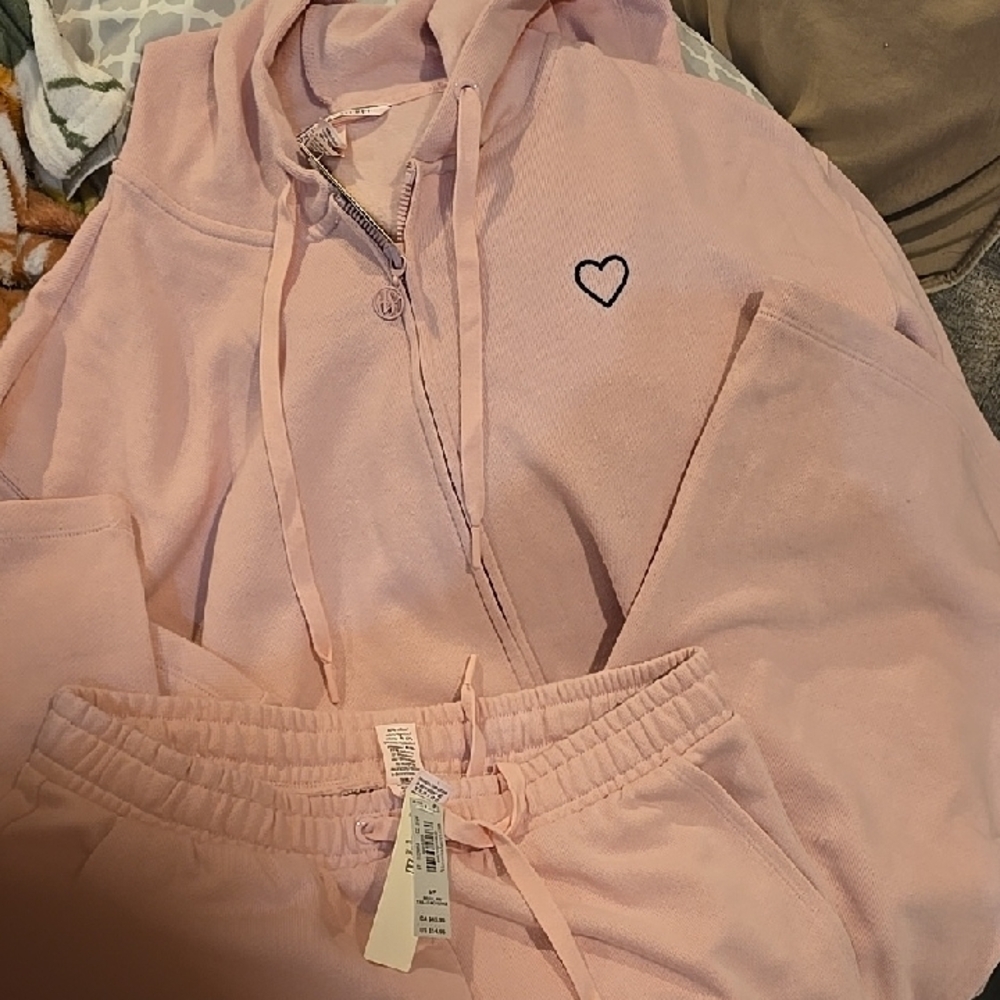 Victoria's Secret Pink Hoodie and Joggers Set..Small Short